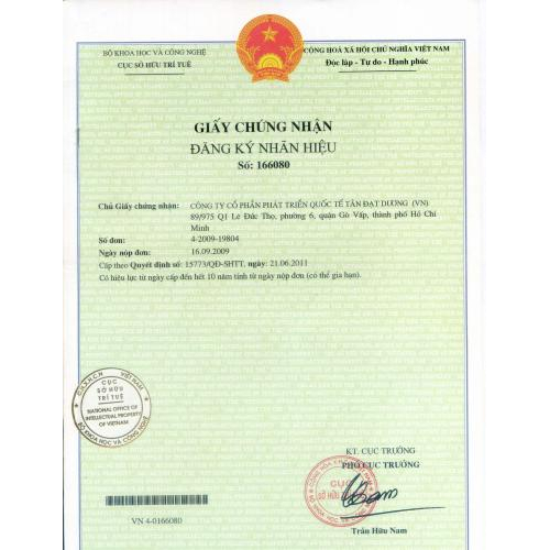 GCN đăng ký nhãn hiệu Bio